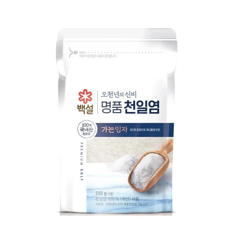백설 오천년의신비 명품 천일염 가는입자 소금 250g - DotAsia
