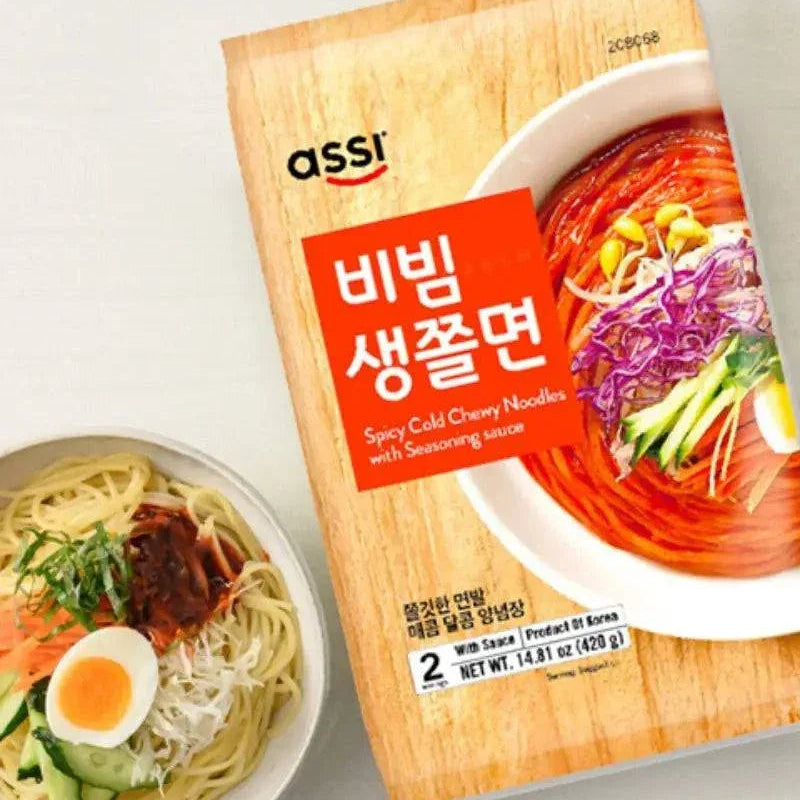 아씨 비빔생쫄면 (소스포함) 420g - DotAsia