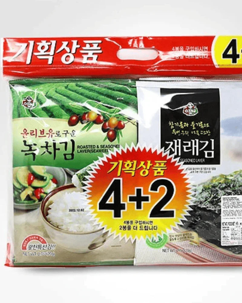 Assi Special Offer Olive Oil Green Tea Seaweed Traditional Seaweed 4+2 - DotAsia