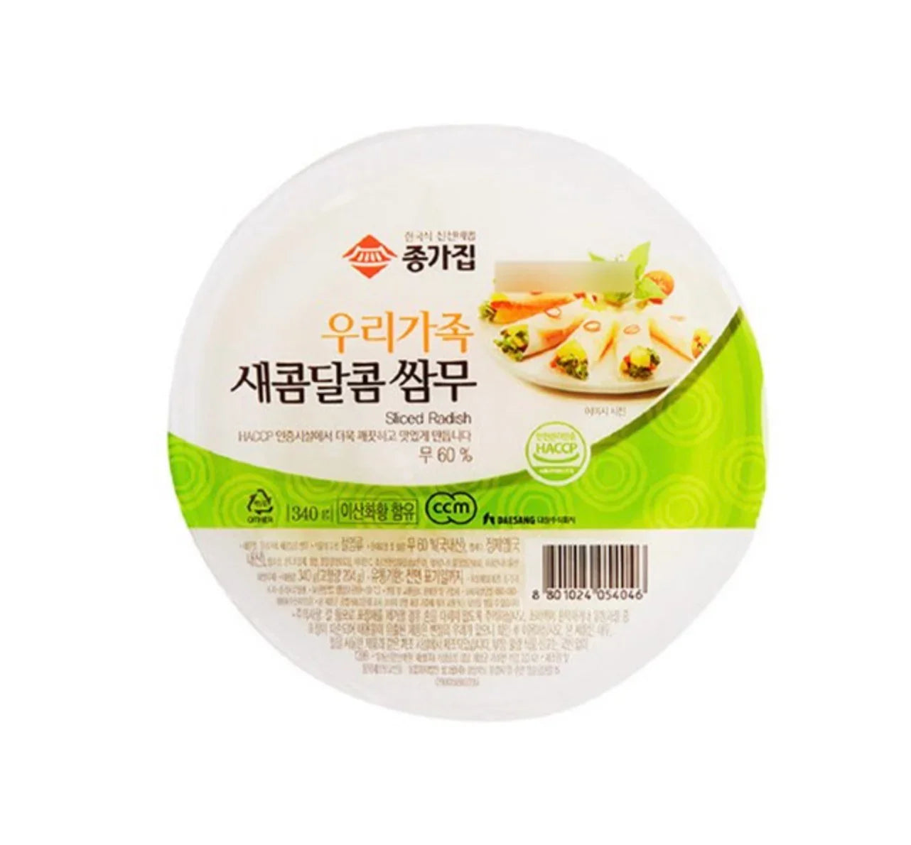 종가집 우리가족 쌈무 새콤달콤한맛 340g - DotAsia