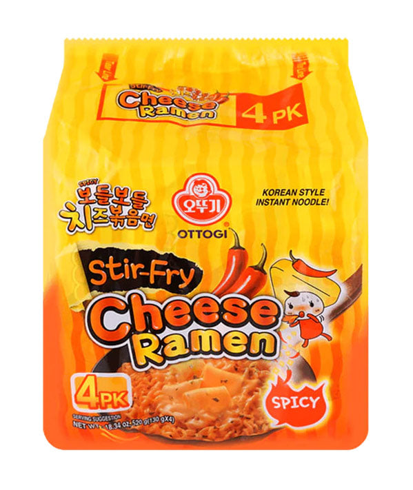 오뚜기 보들보들 치즈 볶음라면 매운맛 멀티 (130g x 4) x 8