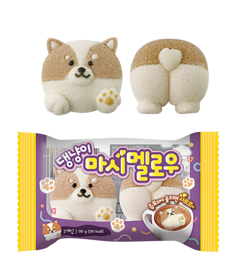 댕냥이 마시멜로우(강아지 모양)_보라색 (30g x 6) x 18