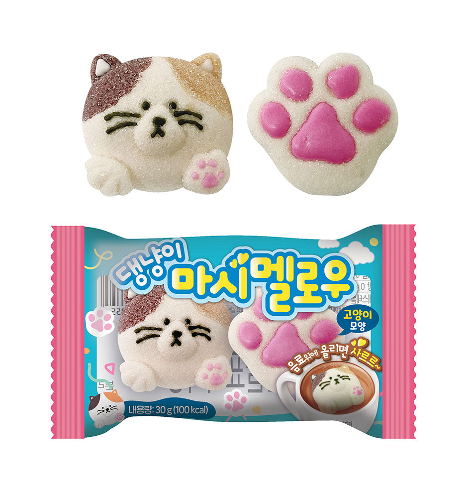 댕냥이 마시멜로우(고양이 모양)_파란색 (30g x 6) x 18