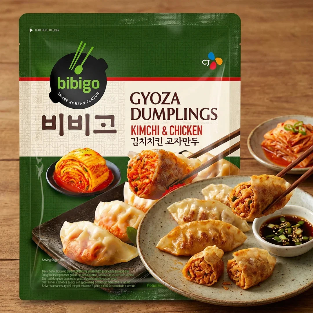 Bibigo Kimchi Chicken Gyoza Dumplings 600g - Frozen