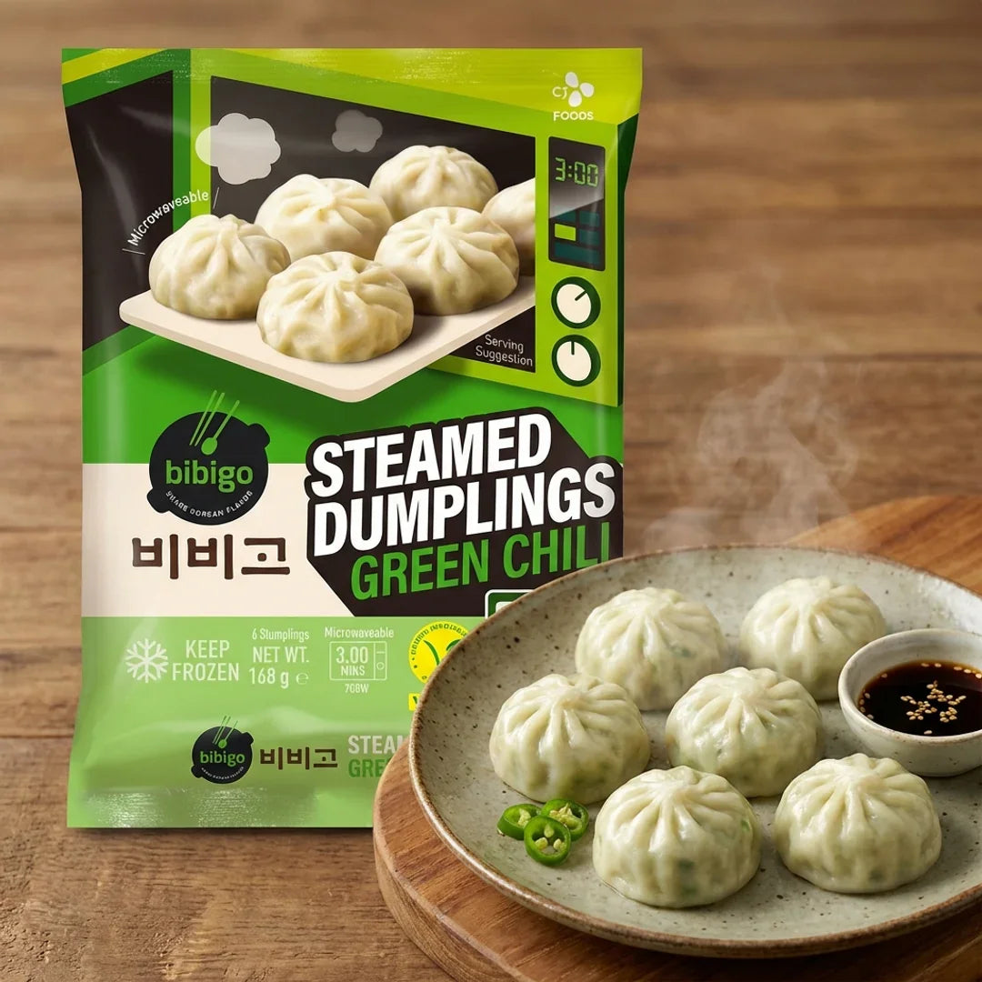 Bibigo Microwave Cheongyang Steamed Dumplings 168g - Frozen