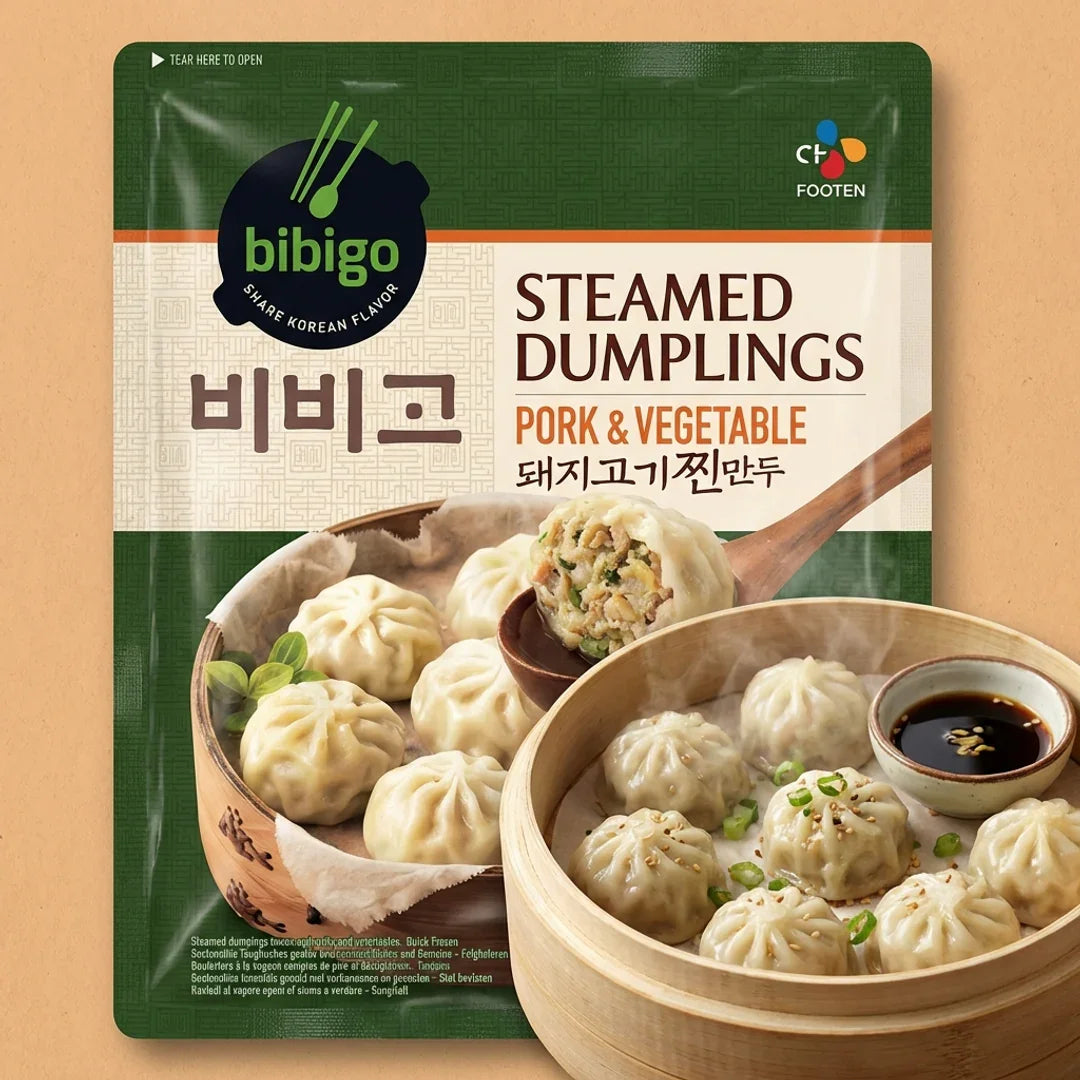 Bibigo Pork Steamed Dumplings 560g - Frozen