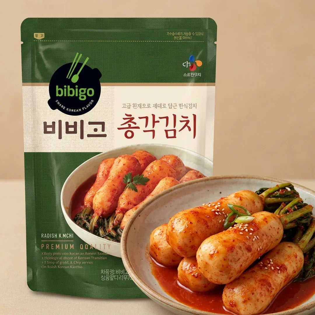 Bibigo Young Radish Kimchi 450g - Refrigerated