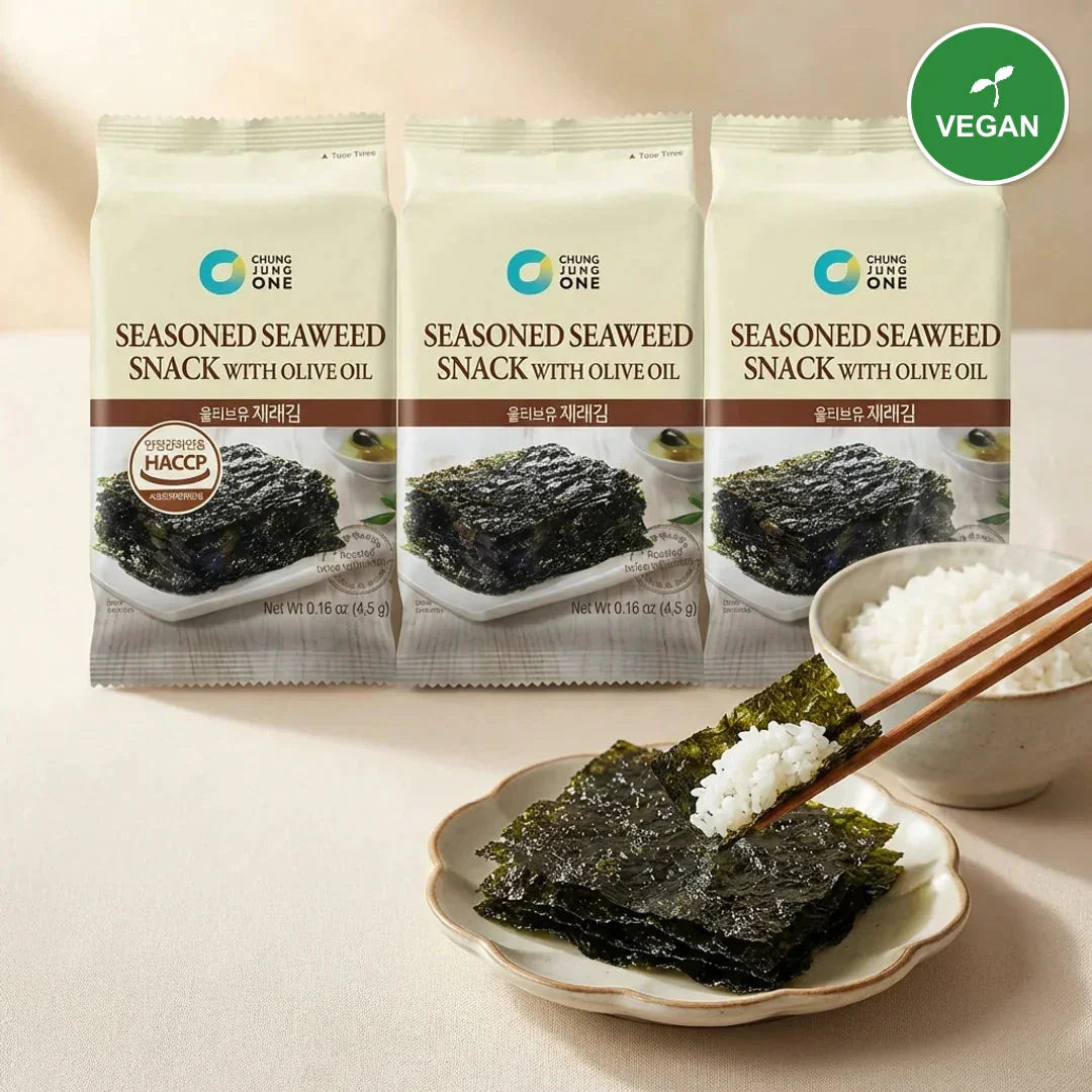 Chungjungone Olive Oil Traditional Seaweed 4.5g (3-Pack) - Vegan