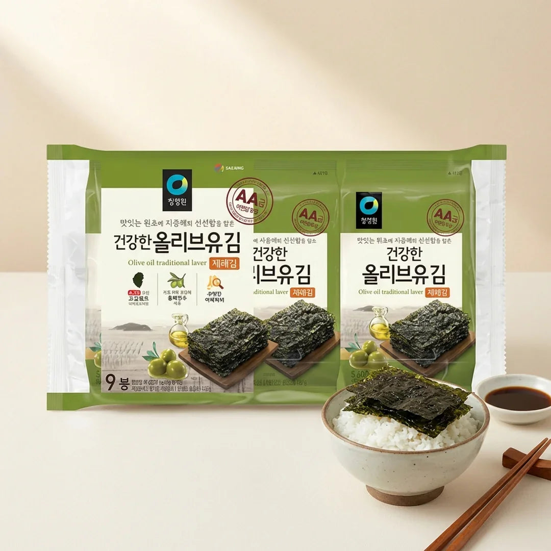 Chungjungone Olive Oil Traditional Seaweed 5g*9pcs