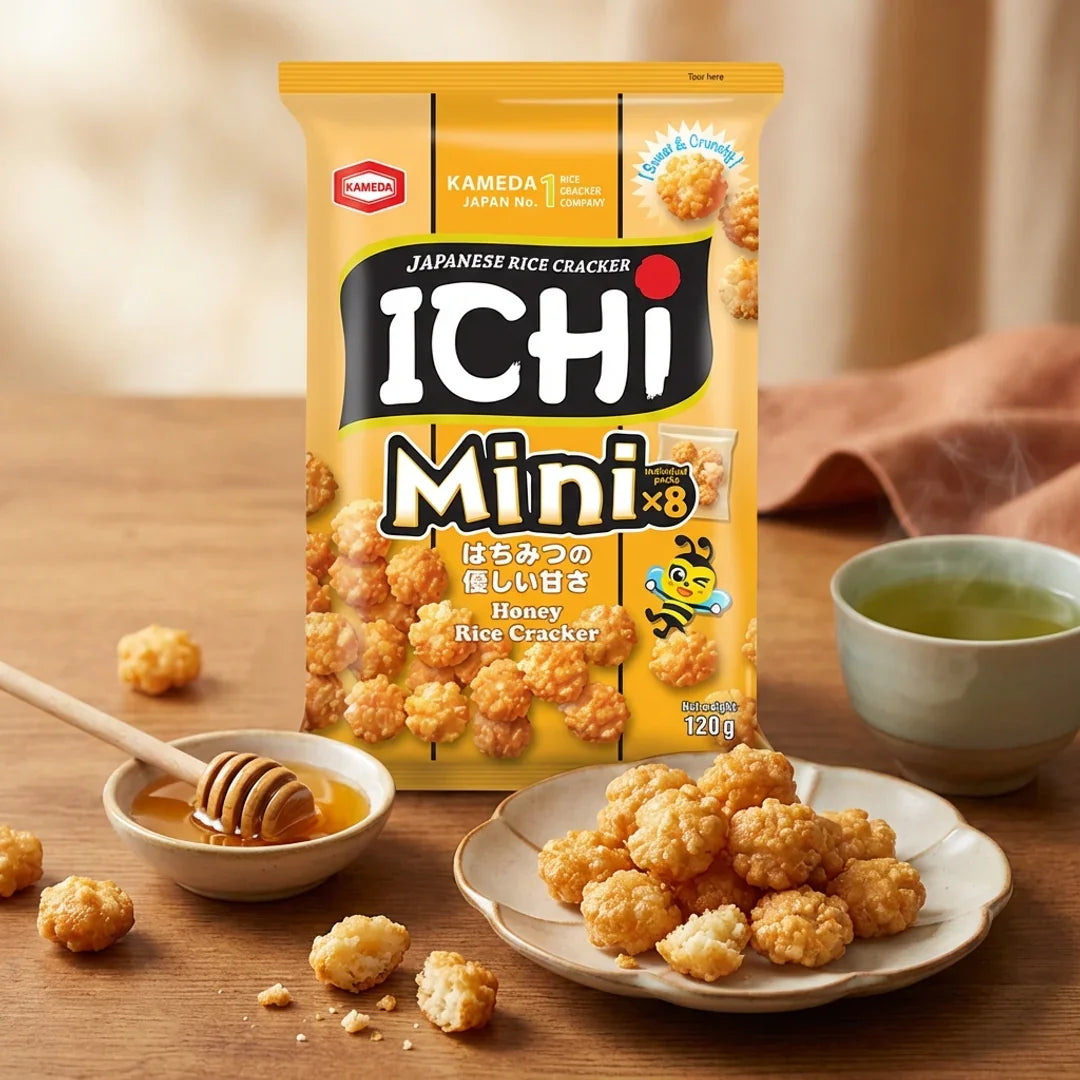 Ichi Rice Crackers Soy Sauce Honey Flavor 120g