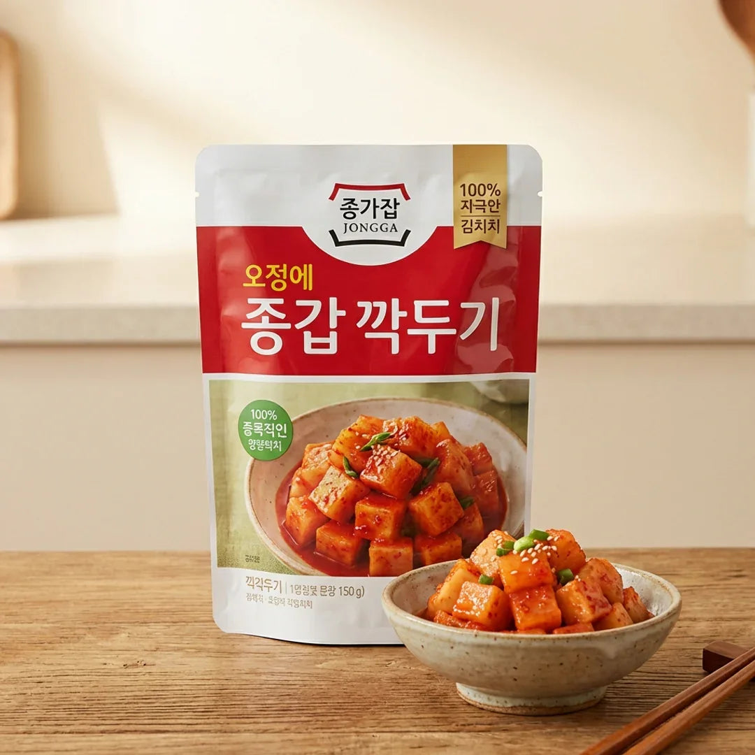 Jongga Cubed Radish Kimchi 500g - Refrigerated