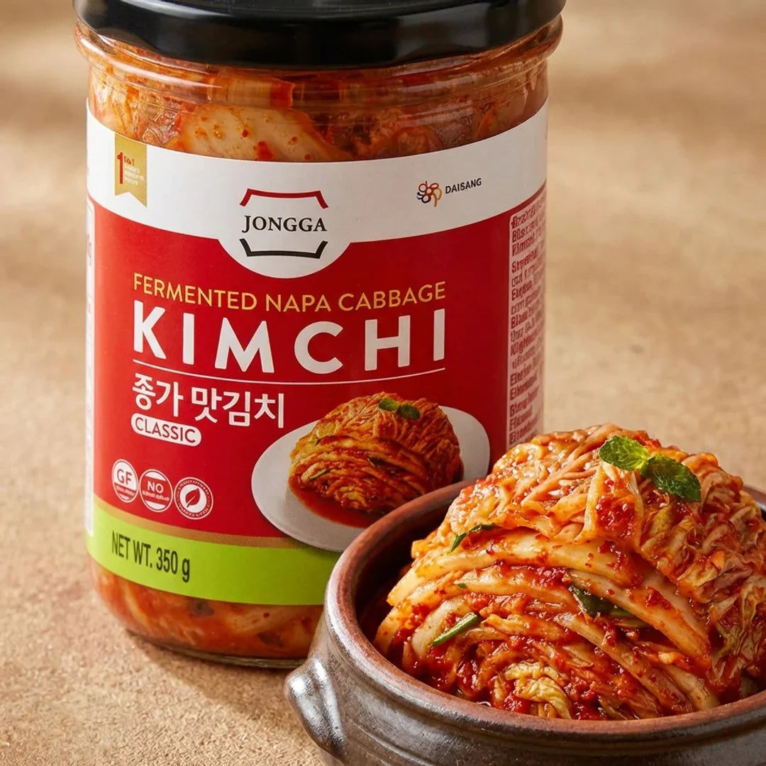 Jongga Flavored Kimchi 350g (Glass Jar)