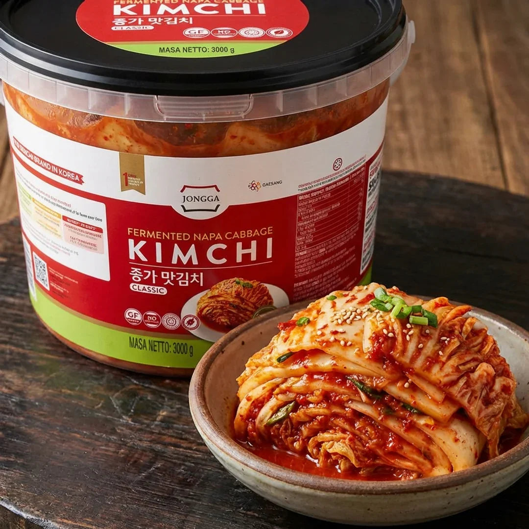 Jongga Seasoned Kimchi 3kg Jar Type - Refrigerated