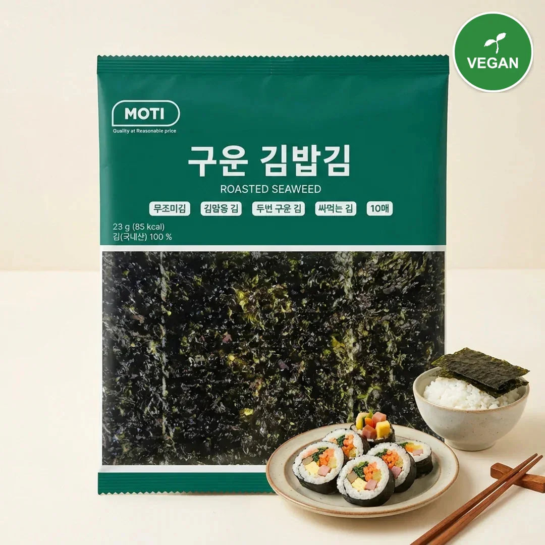 Moti Roasted Seaweed 10 Sheets 23g - Vegan