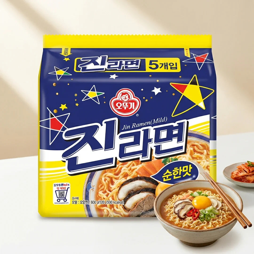 Ottogi Jin Ramen Mild Flavor 5-Pack