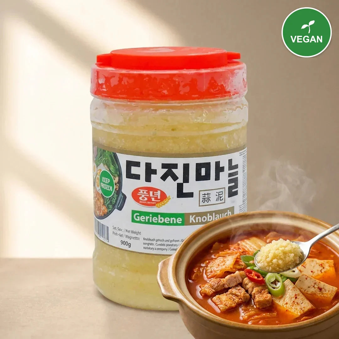 Pungnyeon Minced Garlic 900g - Frozen - Vegan