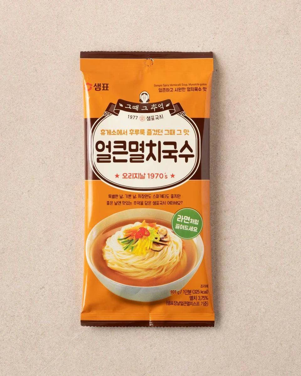 Sempio Spicy Anchovy Noodles 101g - DotAsia