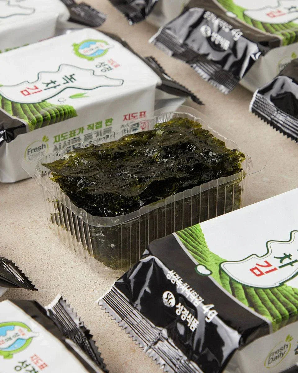 Jidopyo Seonggyeong Green Tea Seaweed 4g*9pcs - DotAsia