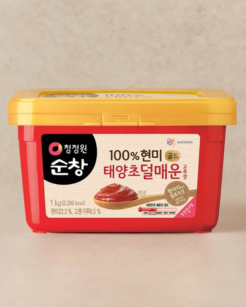 Chungjungone 100% Brown Rice Sun-Dried Mild Spicy Gochujang 1kg - DotAsia