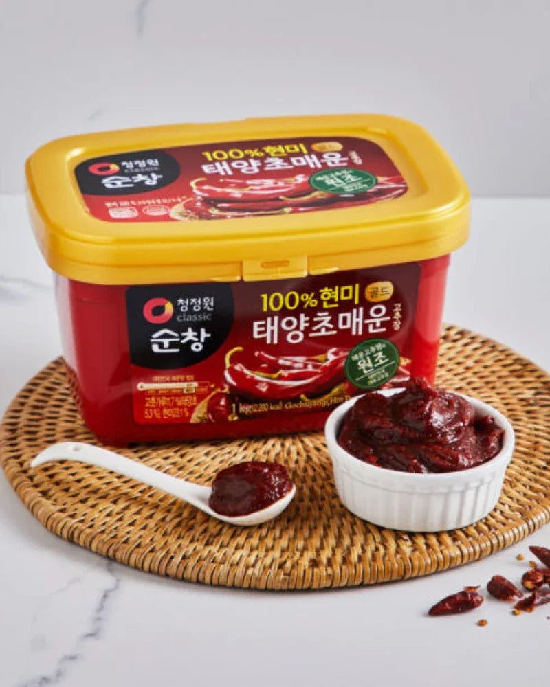 Chungjungone Sunchang 100% Brown Rice Sun-dried Pepper Spicy Gochujang 1kg - DotAsia