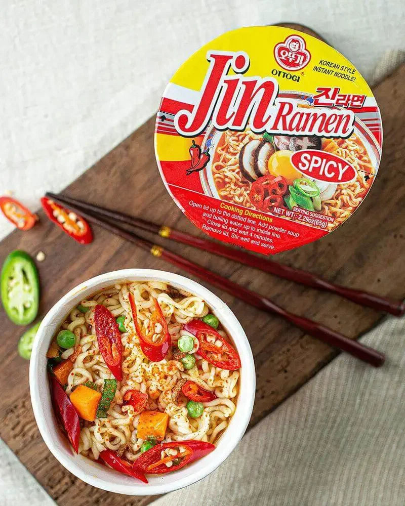 Ottogi Jin Ramen Spicy Large Cup 110g 1 - DotAsia