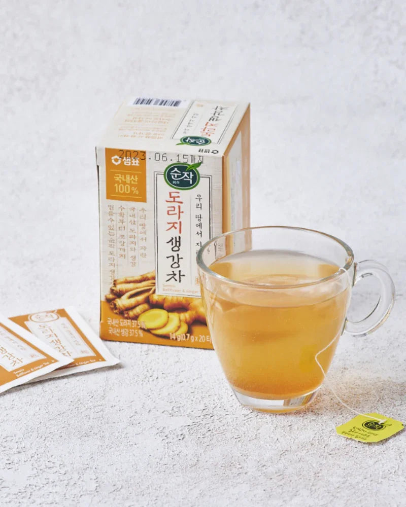 Sempio Sunjak Bellflower Ginger Tea 14g (20 Tea Bags) - DotAsia