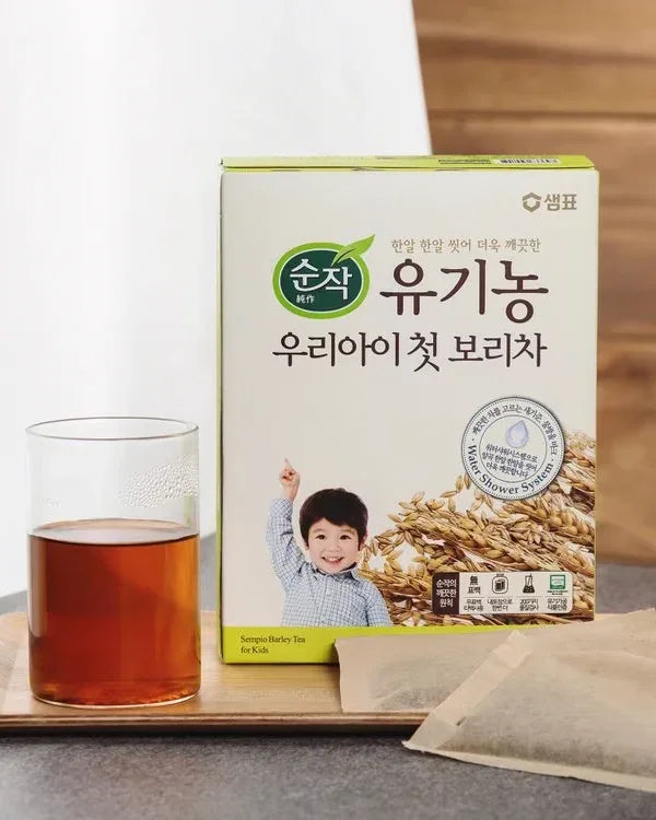 Sempio Sunjak Organic My Baby's First Barley Tea 160g (20 tea bags) - DotAsia