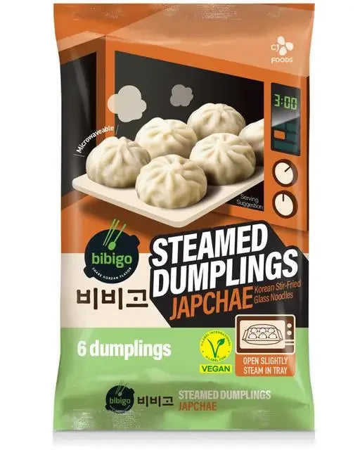 비비고 비건 잡채 찐만두 168g 트레이 - 냉동 - DotAsia