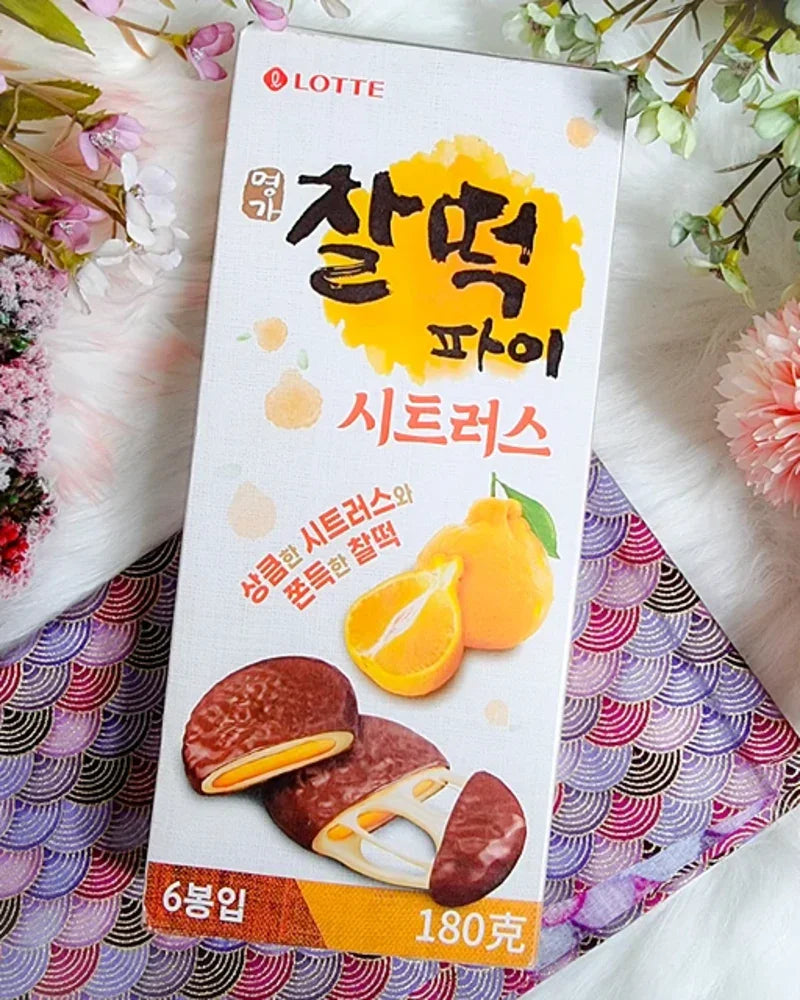 롯데 명가 찰떡파이 시트러스 180g (6개입) - DotAsia