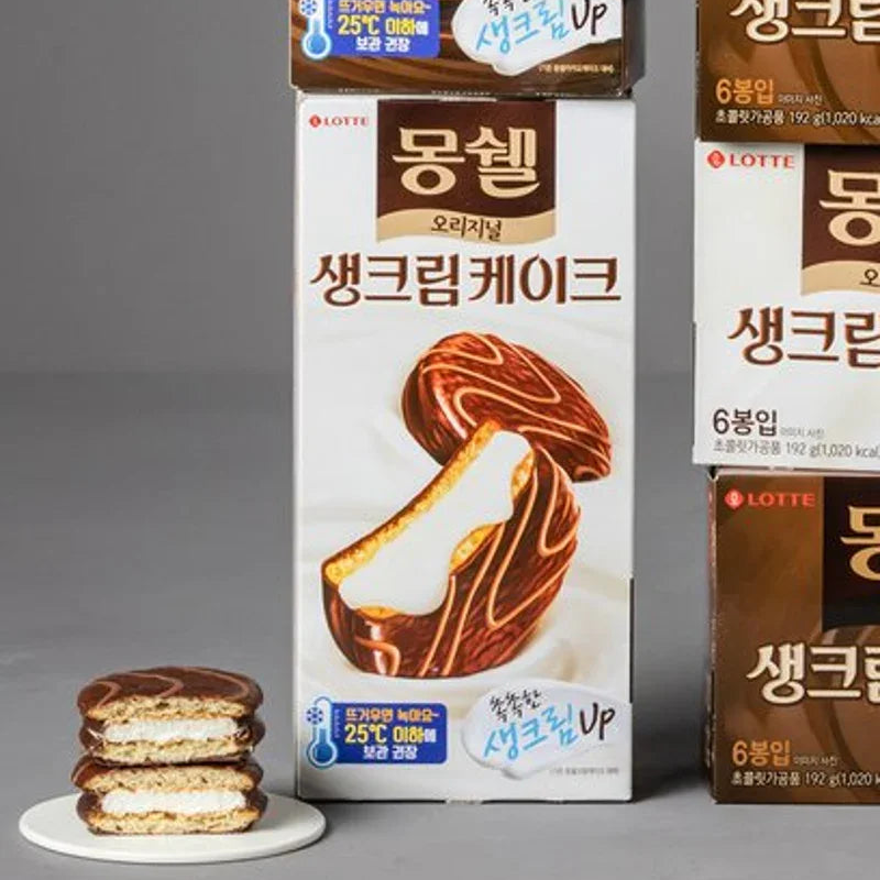 롯데 몽쉘 크림케이크 204g (6개입) - DotAsia