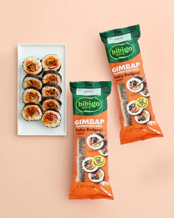 Bibigo Spicy Pork Gimbap 230g 2-Pack Bundle - Frozen - DotAsia