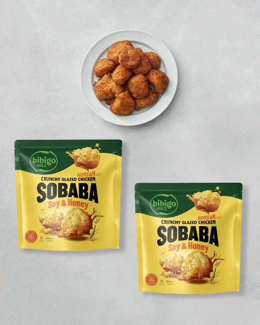 Bibigo Sobaba Chicken Soy Sauce & Honey 250g x 2 Pack Bundle (Honey Combo Flavor) - Frozen - DotAsia