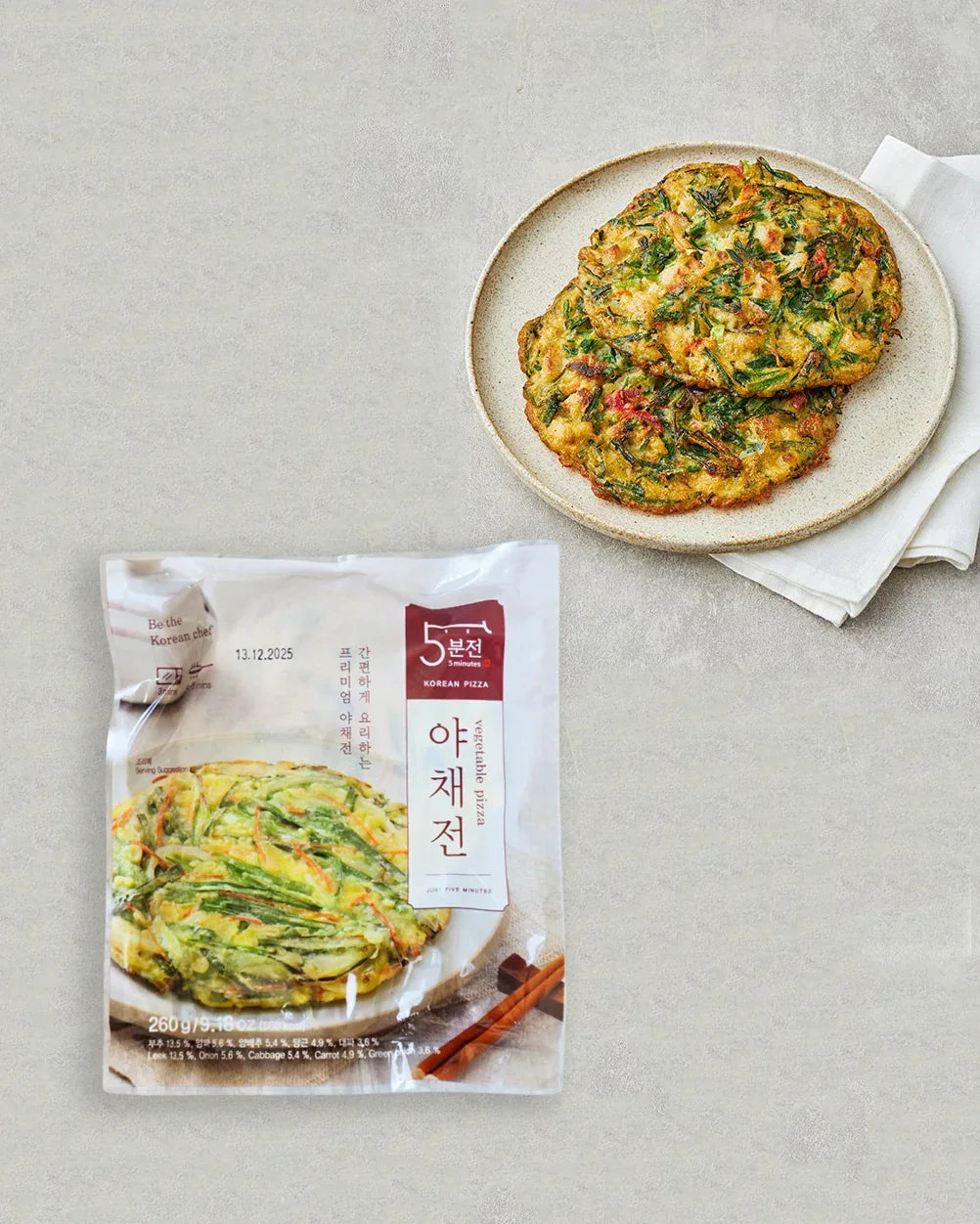 Obunjeon Buchimgae Vegetable Pancake 260g 2-Pack - Frozen - DotAsia