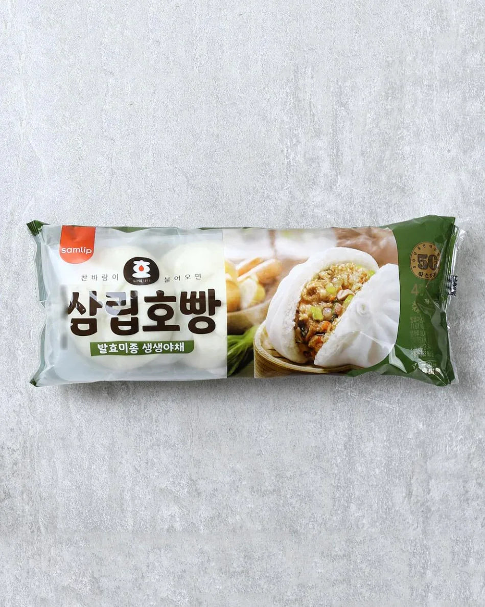 Samlip Vegetable Steamed Buns 3 Pack 255g - Frozen 1 - DotAsia