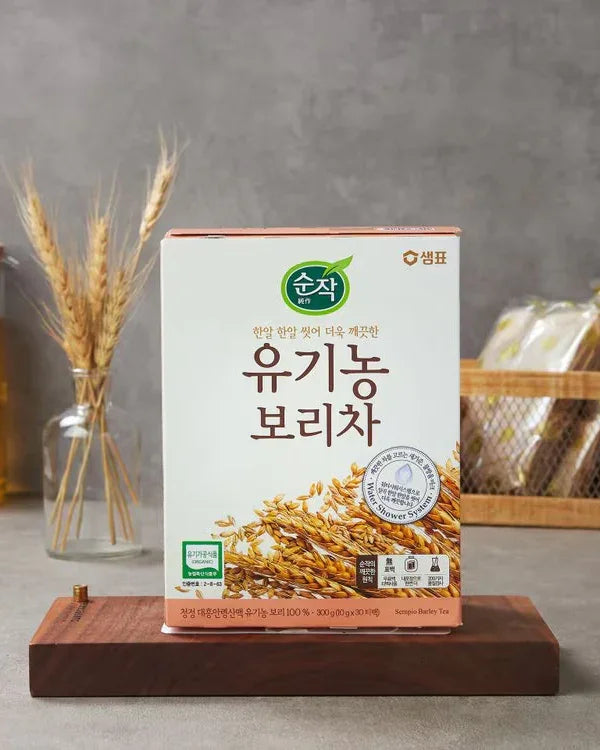 Sempio Sunjak Organic Barley Tea 300g (30 Tea Bags) - DotAsia