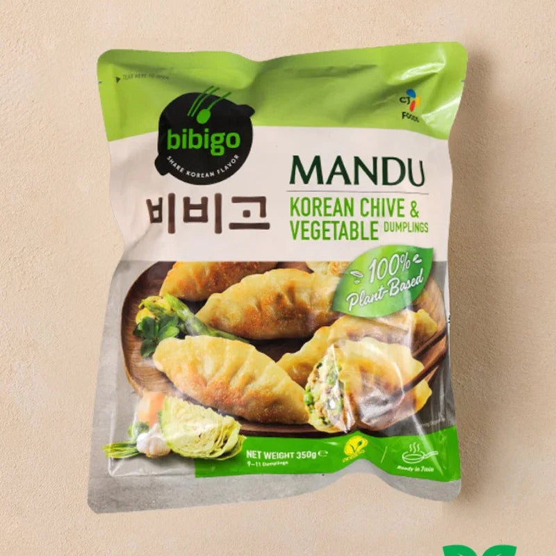 비비고 비건 부추야채교자만두 350g - 냉동 - DotAsia