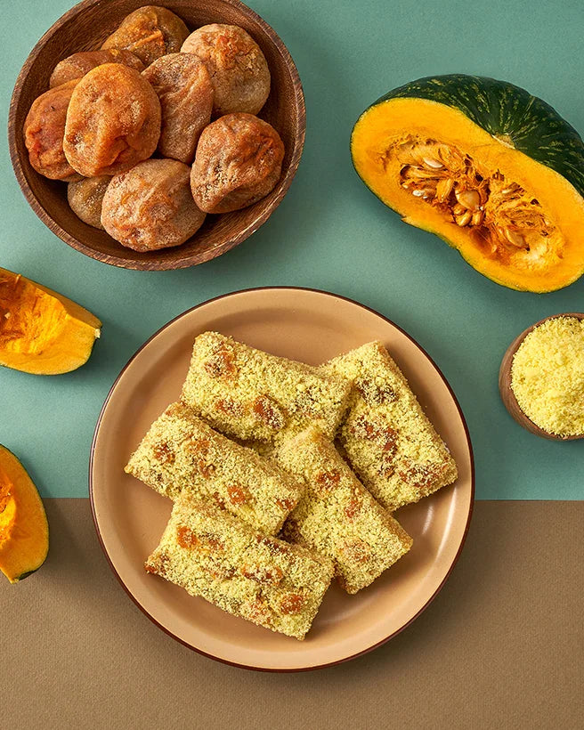 Sangju Dried Persimmon Pumpkin Rice Cake 360g (8 pieces) - Frozen - DotAsia