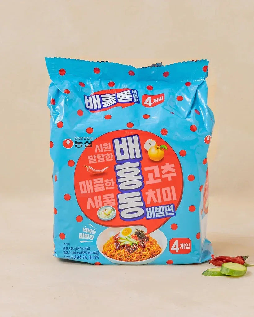 농심 배홍동 비빔면 4개입 - DotAsia