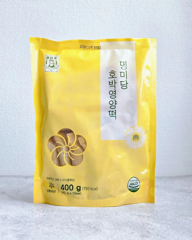 Myeongmidang Pumpkin Nutritious Rice Cake 400g (10pcs) - Frozen 1 - DotAsia