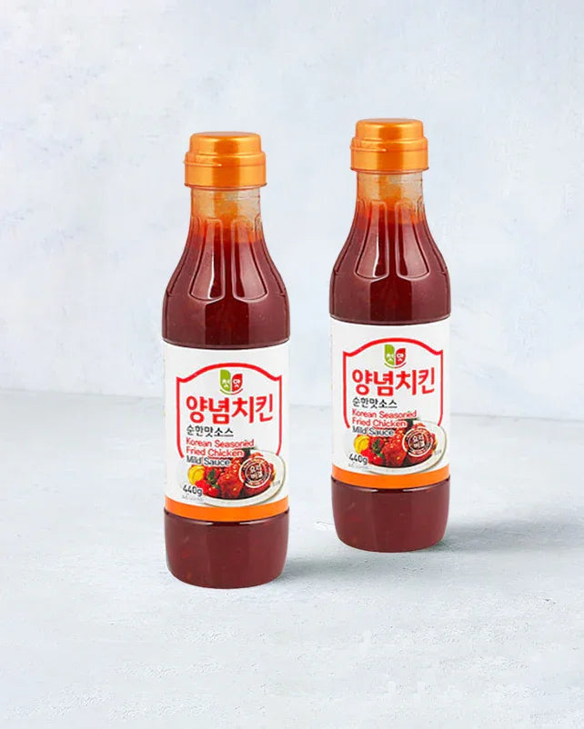 Cheongwoo Seasoned Chicken Mild Sauce 440g*2pcs Bundle - DotAsia