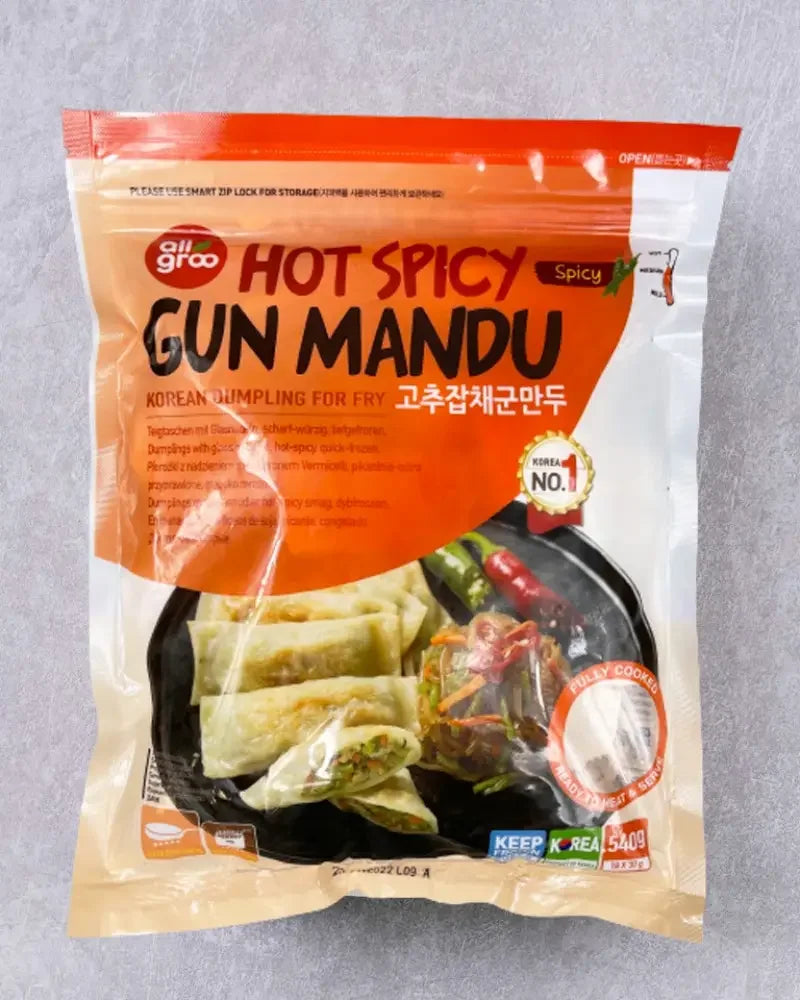 Allgroo Spicy Glass Noodle Fried Dumplings 540g - Frozen - DotAsia
