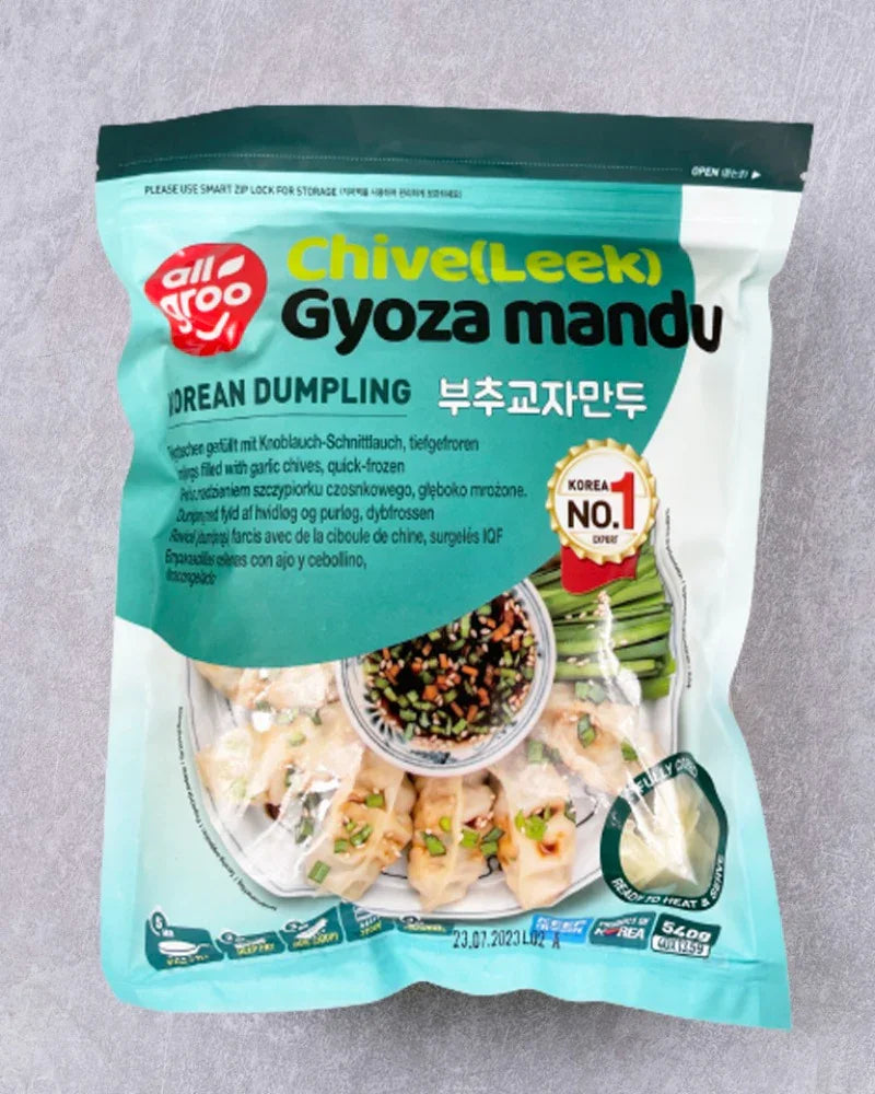 Allguru Chive Gyoza Dumplings 540g - Frozen - DotAsia