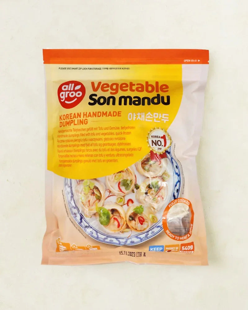 Ollguru Vegetable Hand-made Dumplings 540g - Frozen - DotAsia