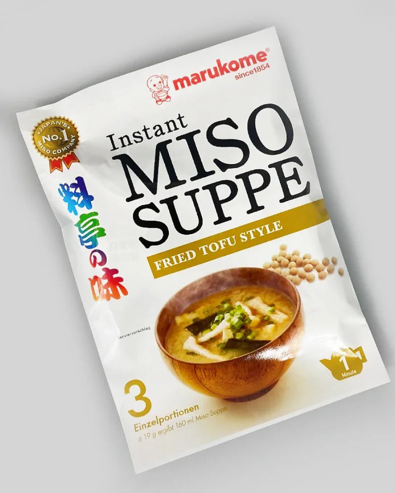 Marukome Instant Miso Soup Fried Tofu 57g - DotAsia