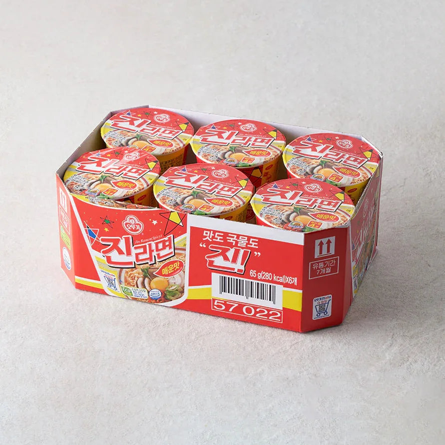 오뚜기 진라면 매운맛 미니컵 (6개입) - DotAsia