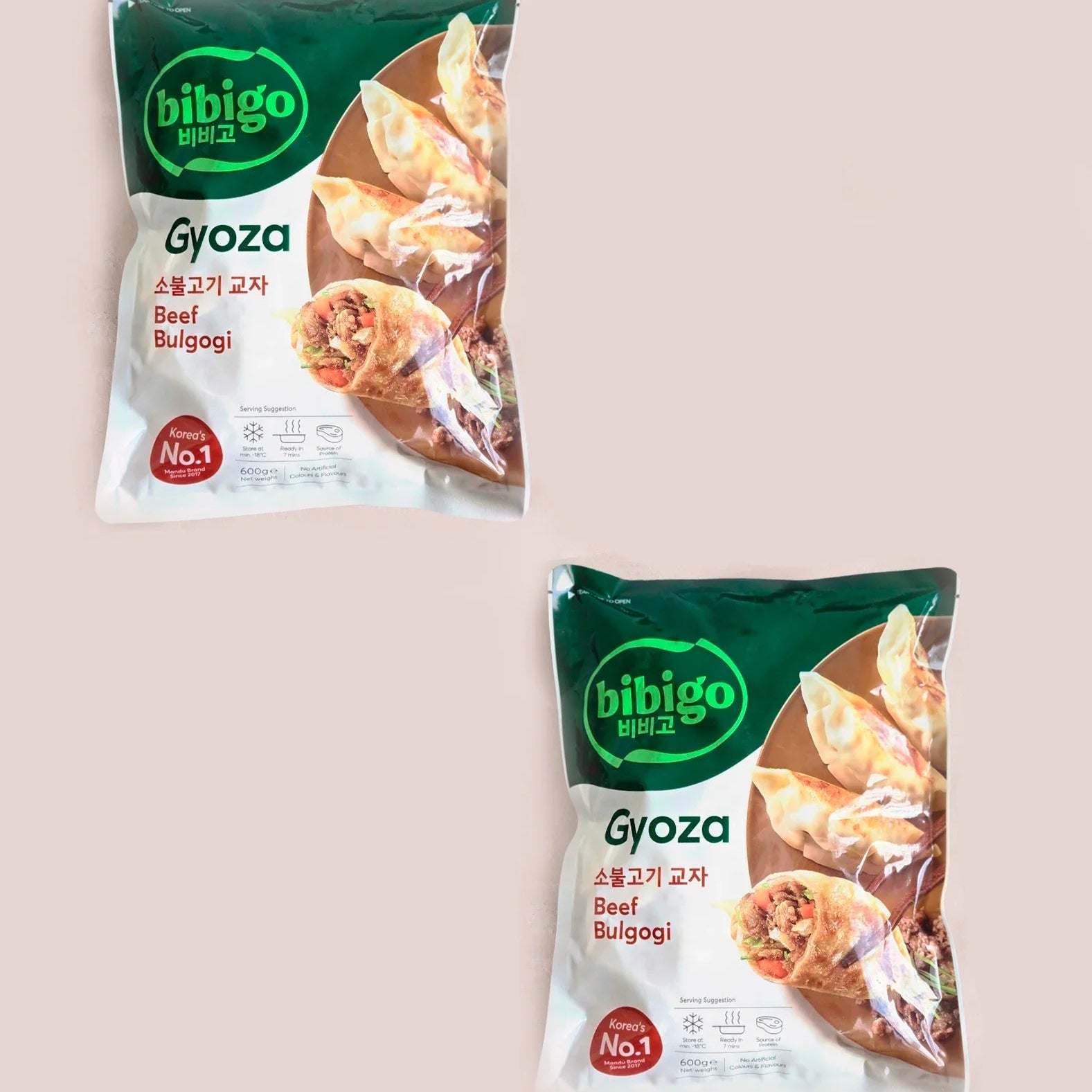 Bibigo Beef Bulgogi Gyoza Dumplings 600g 2-Pack Bundle - Frozen - DotAsia