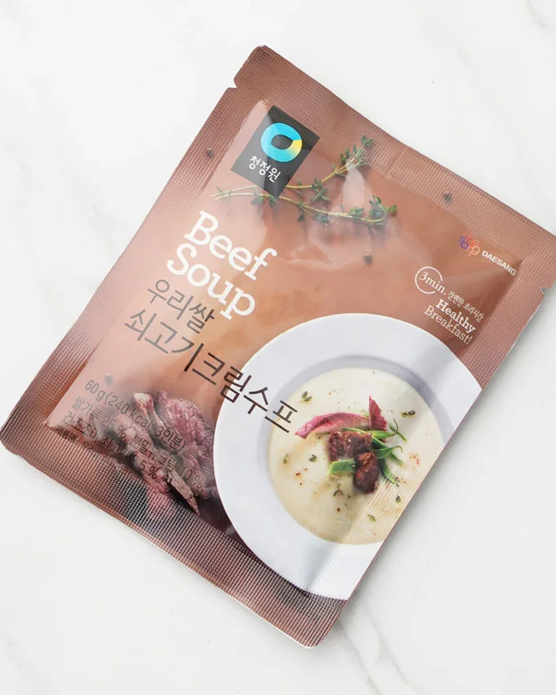Chungjeongwon Korean Rice Beef Cream Soup 60g - DotAsia
