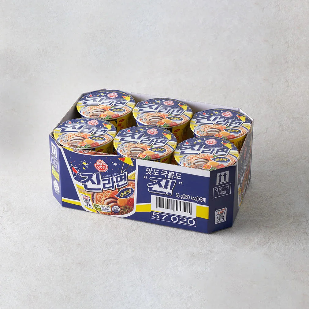 오뚜기 진라면 순한맛 미니컵 65g (6개입) - DotAsia