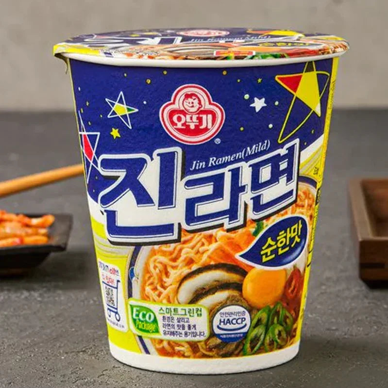 오뚜기 진라면 순한맛 미니컵 65g - DotAsia