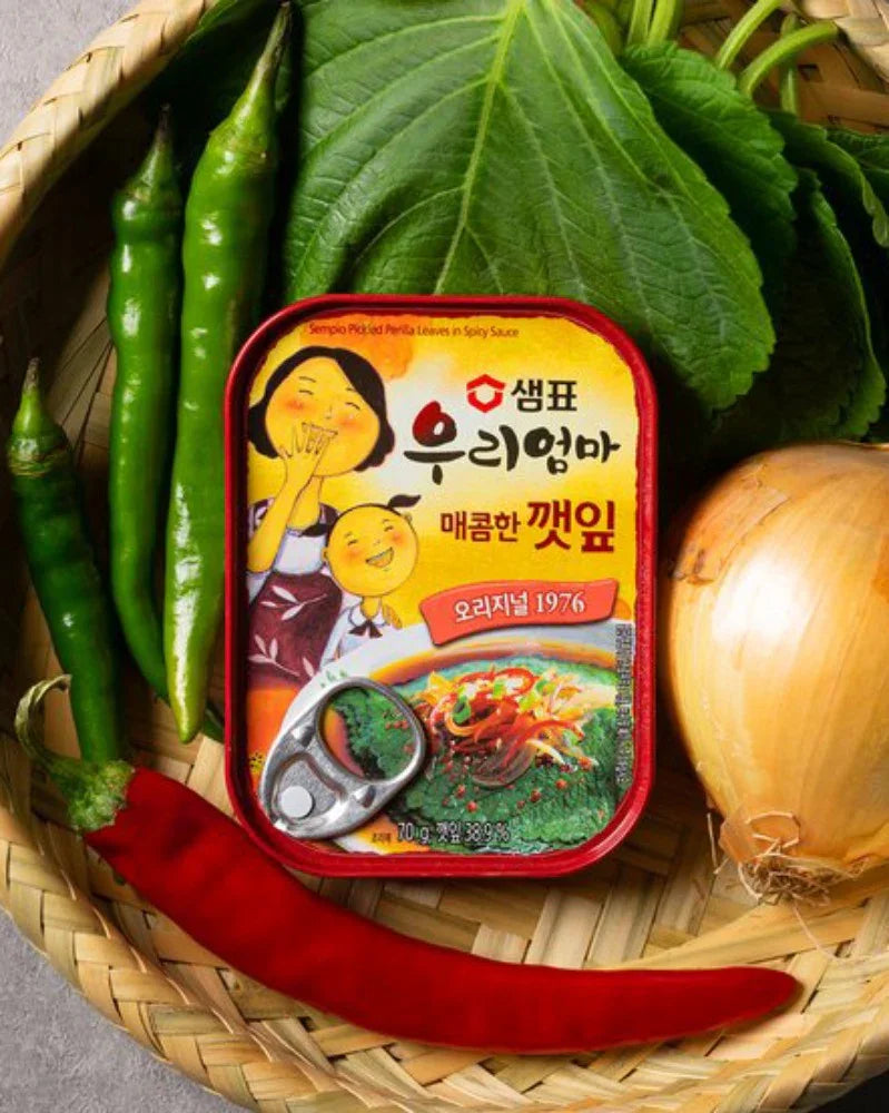 Sempio Our Mom's Spicy Perilla Leaves 70g - DotAsia